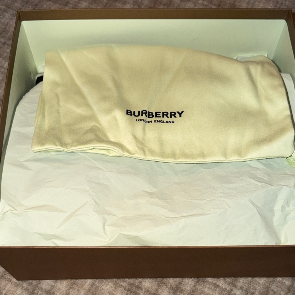 Burberry Black and Beige Plaid Heeled Boots - Picture 6 of 7